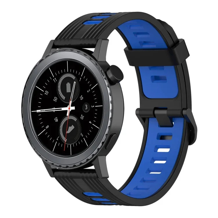 สายซิลิโคนลายแนวตั้งสองสีขนาด 20 มม. สำหรับ Samsung Galaxy Watch 42 มม., สำหรับ Samsung Gear Sport, สำหรับ Samsung Gear S2 Classic