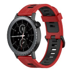 สายซิลิโคนลายแนวตั้งสองสีขนาด 20 มม. สำหรับ Samsung Galaxy Watch 42 มม., สำหรับ Samsung Gear Sport, สำหรับ Samsung Gear S2 Classic