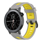 สายซิลิโคนลายแนวตั้งสองสีขนาด 20 มม. สำหรับ Samsung Galaxy Watch 42 มม., สำหรับ Samsung Gear Sport, สำหรับ Samsung Gear S2 Classic