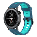 สายซิลิโคนลายแนวตั้งสองสีขนาด 20 มม. สำหรับ Samsung Galaxy Watch 42 มม., สำหรับ Samsung Gear Sport, สำหรับ Samsung Gear S2 Classic