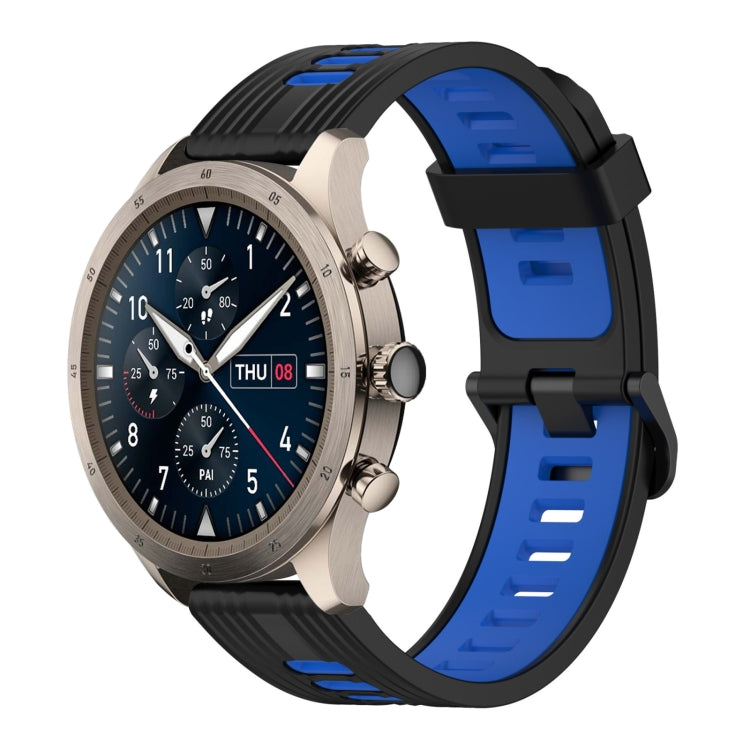 22mm Vertical Pattern Two-Color Silicone Watch Band, For Amazfit 2 Stratos, For  Amazfit Z