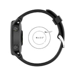 22mm Twill Solid Color Silicone Watch Band, For Garmin Forerunner 745