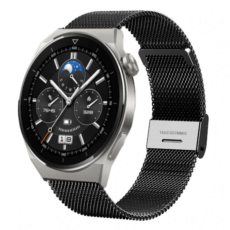 Milan Steel Mesh Double Buckle Watch Band, For Huawei Watch GT 3 Pro 46mm 22mm, For Huawei Watch GT 3 Pro 43mm 20mm