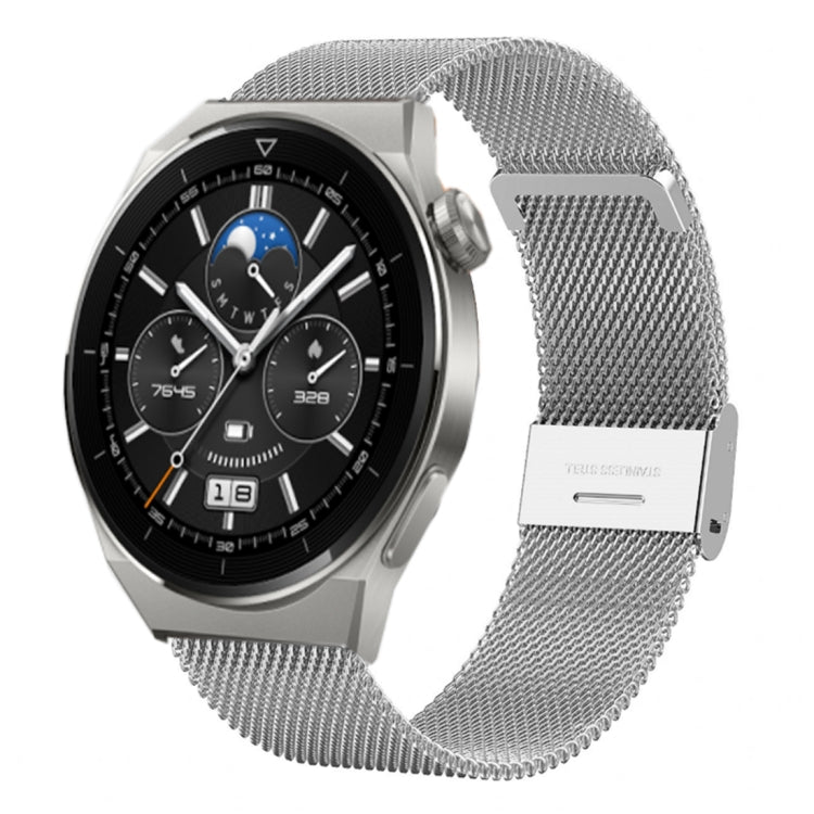 Milan Steel Mesh Double Buckle Watch Band, For Huawei Watch GT 3 Pro 46mm 22mm, For Huawei Watch GT 3 Pro 43mm 20mm