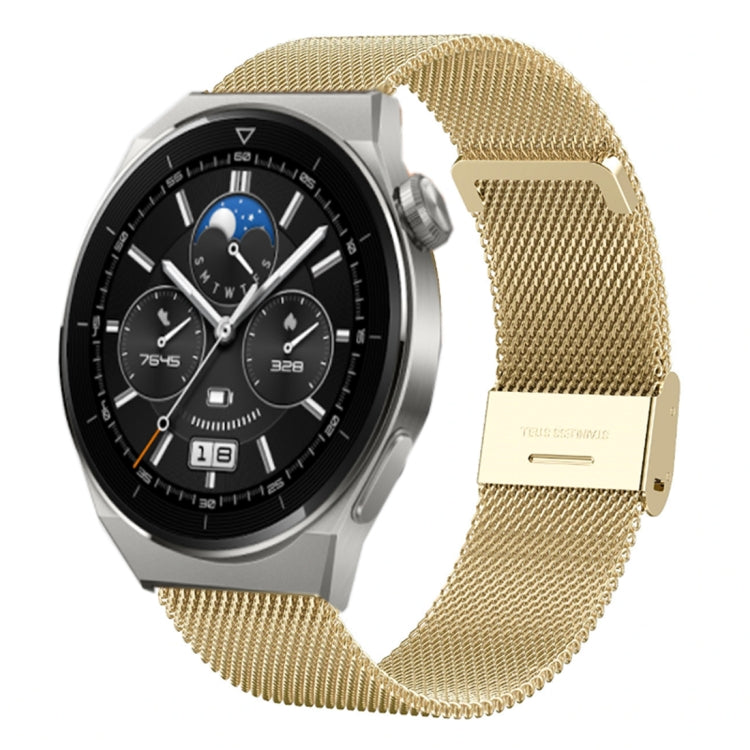Milan Steel Mesh Double Buckle Watch Band, For Huawei Watch GT 3 Pro 46mm 22mm, For Huawei Watch GT 3 Pro 43mm 20mm