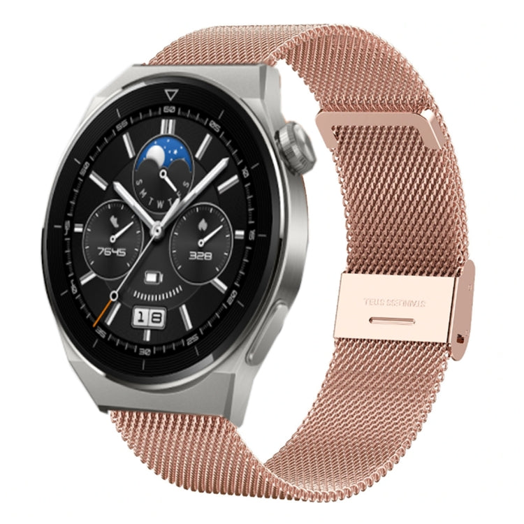 Milan Steel Mesh Double Buckle Watch Band, For Huawei Watch GT 3 Pro 46mm 22mm, For Huawei Watch GT 3 Pro 43mm 20mm