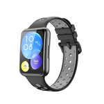 Two-Color Perforated Silicone Watch Band, For Huawei Watch Fit 2