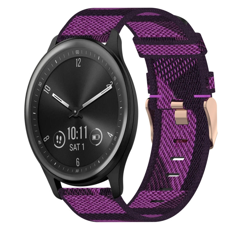 20mm Nylon Woven Watch Band, For Garmin Garminmove Style, For Garmin Vivomove, For Garmin Vivomove HR Sport, For Garmin Vivoactive 3, For Garmin Vivoactive3 Music, For Garmin Forerunner 245