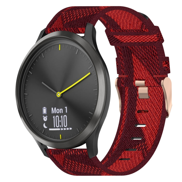 20mm Nylon Woven Watch Band, For Garmin Garminmove Style, For Garmin Vivomove, For Garmin Vivomove HR Sport, For Garmin Vivoactive 3, For Garmin Vivoactive3 Music, For Garmin Forerunner 245