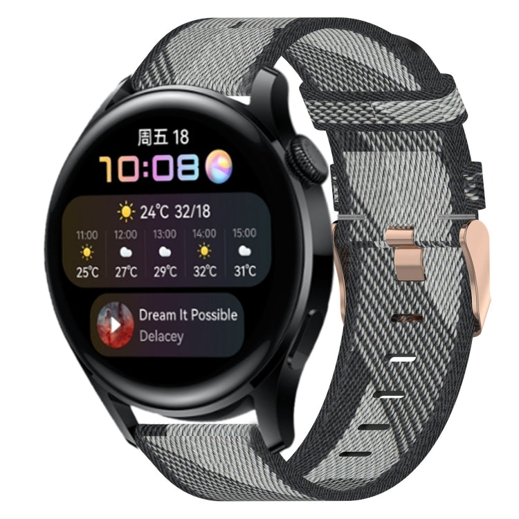 22mm Nylon Woven Watch Band, For Huawei Watch GT3 Pro 46mm, For Huawei Watch GT3 46mm, For Huawei Watch GT Runner, For Huawei Watch 3, For Huawei Watch 3 Pro, For Huawei GT2 Pro