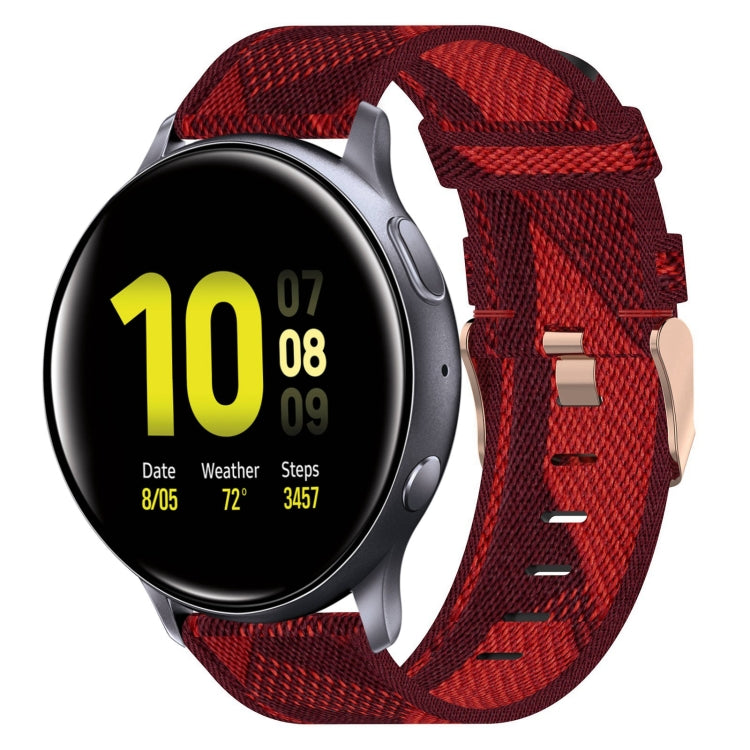 20mm Nylon Woven Watch Band, For Samsung Galaxy Watch Active 2 44mm, For Samsung Galaxy Watch Active 40mm, For Samsung Galaxy Watch 42mm, For Samsung Gear Sport, For Samsung Gear S2 Classic
