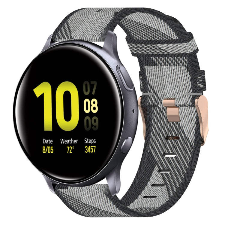 20mm Nylon Woven Watch Band, For Samsung Galaxy Watch Active 2 44mm, For Samsung Galaxy Watch Active 40mm, For Samsung Galaxy Watch 42mm, For Samsung Gear Sport, For Samsung Gear S2 Classic