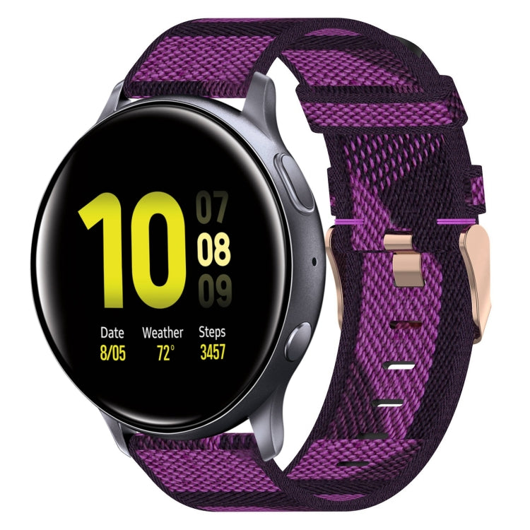20mm Nylon Woven Watch Band, For Samsung Galaxy Watch Active 2 44mm, For Samsung Galaxy Watch Active 40mm, For Samsung Galaxy Watch 42mm, For Samsung Gear Sport, For Samsung Gear S2 Classic