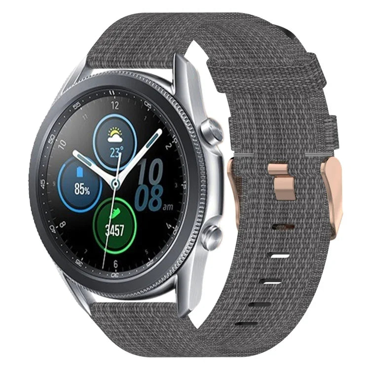 22mm Nylon Woven Watch Band, For Samsung Galaxy Watch3 45mm, For Samsung Galaxy Watch 46mm, For Samsung Gear S3 Classic, For Samsung Gear S3 Frontier