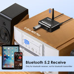 B35S เครื่องรับเสียงบลูทูธ 5.2 ตัวแปลงสัญญาณดิจิทัลเป็นอนาล็อก รองรับ U-disk ไฟเบอร์โคแอกเชียล, B35S