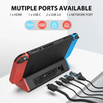 อะแดปเตอร์ HDMI 4K พร้อมพอร์ต LAN 1000Mbs สำหรับ Nintendo Switch/Switch OLED (รุ่น LAN), รุ่น LAN