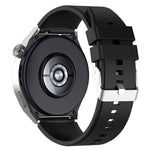 Protruding Head Silicone Strap Silver Buckle, For Huawei Watch GT2 42mm / Watch 2 20mm, For Honor Magic Watch 2 42mm 20mm