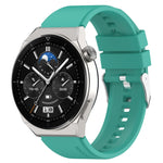 Protruding Head Silicone Strap Silver Buckle, For Huawei Watch GT2 42mm / Watch 2 20mm, For Honor Magic Watch 2 42mm 20mm