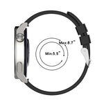 Protruding Head Silicone Strap Silver Buckle, For Huawei Watch GT2 42mm / Watch 2 20mm, For Honor Magic Watch 2 42mm 20mm