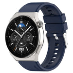 Protruding Head Silicone Strap Silver Buckle, For Huawei Watch GT2 42mm / Watch 2 20mm, For Honor Magic Watch 2 42mm 20mm