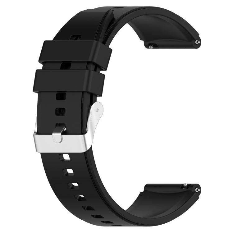 Protruding Head Silicone Strap Silver Buckle, For Huami Amazfit Pop / Amazfit Pop  Pro 20mm, For Huami Amazfit GTR 42mm / GTS 20mm