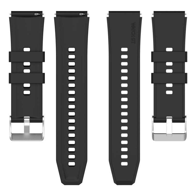 Protruding Head Silicone Strap Silver Buckle, For Huami Amazfit Pop / Amazfit Pop  Pro 20mm, For Huami Amazfit GTR 42mm / GTS 20mm