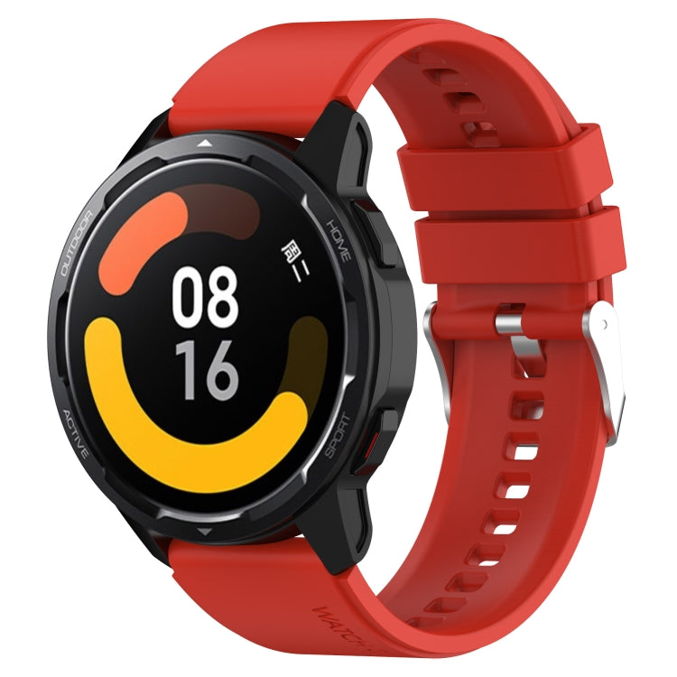Protruding Head Silicone Strap Silver Buckle, For Huami Amazfit Pop / Amazfit Pop  Pro 20mm, For Huami Amazfit GTR 42mm / GTS 20mm