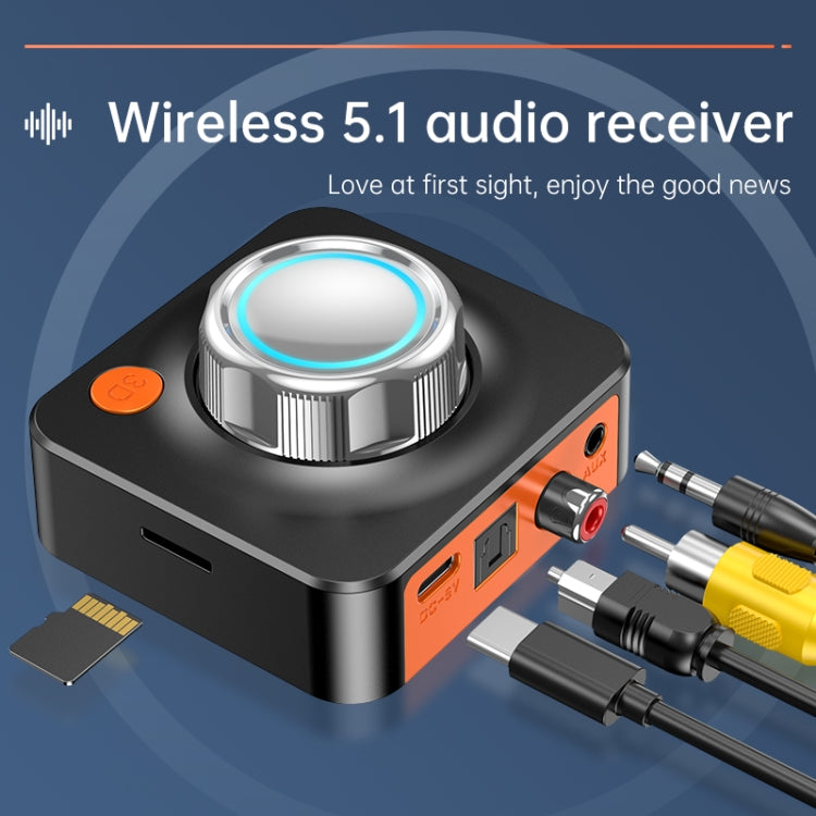 C39HD ตัวรับสัญญาณเสียง Bluetooth 5.1 AUX Coaxial Fiber Output รองรับการเล่น TF, ตัวรับสัญญาณเสียง Bluetooth 5.1