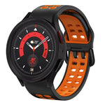 สายซิลิโคนระบายอากาศสองสีขนาด 20 มม. สำหรับ Samsung Galaxy Watch 5 40 มม. สำหรับ Samsung Galaxy Watch 5 44 มม.