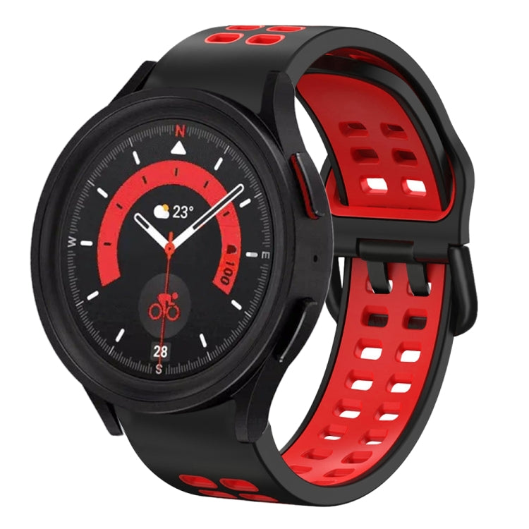 สายซิลิโคนระบายอากาศสองสีขนาด 20 มม. สำหรับ Samsung Galaxy Watch 5 40 มม. สำหรับ Samsung Galaxy Watch 5 44 มม.