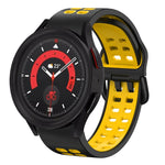 สายซิลิโคนระบายอากาศสองสีขนาด 20 มม. สำหรับ Samsung Galaxy Watch 5 40 มม. สำหรับ Samsung Galaxy Watch 5 44 มม.