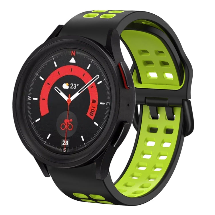 สายซิลิโคนระบายอากาศสองสีขนาด 20 มม. สำหรับ Samsung Galaxy Watch 5 40 มม. สำหรับ Samsung Galaxy Watch 5 44 มม.