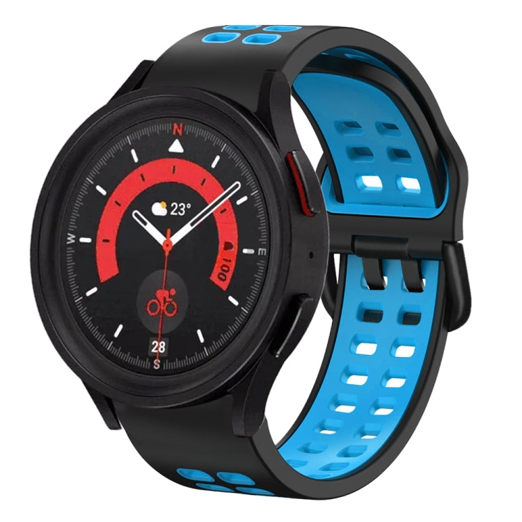 สายซิลิโคนระบายอากาศสองสีขนาด 20 มม. สำหรับ Samsung Galaxy Watch 5 40 มม. สำหรับ Samsung Galaxy Watch 5 44 มม.