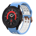 สายซิลิโคนระบายอากาศสองสีขนาด 20 มม. สำหรับ Samsung Galaxy Watch 5 40 มม. สำหรับ Samsung Galaxy Watch 5 44 มม.