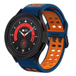 สายซิลิโคนระบายอากาศสองสีขนาด 20 มม. สำหรับ Samsung Galaxy Watch 5 40 มม. สำหรับ Samsung Galaxy Watch 5 44 มม.