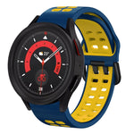 สายซิลิโคนระบายอากาศสองสีขนาด 20 มม. สำหรับ Samsung Galaxy Watch 5 40 มม. สำหรับ Samsung Galaxy Watch 5 44 มม.