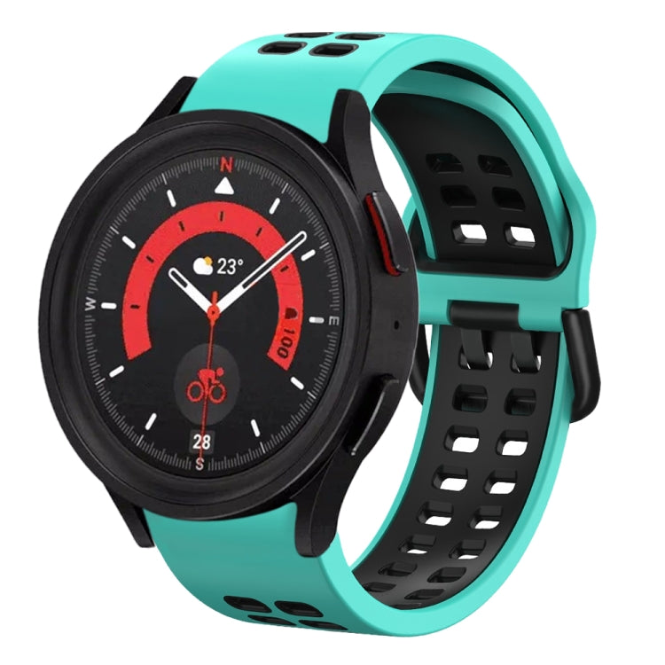 สายซิลิโคนระบายอากาศสองสีขนาด 20 มม. สำหรับ Samsung Galaxy Watch 5 40 มม. สำหรับ Samsung Galaxy Watch 5 44 มม.