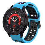 สายซิลิโคนระบายอากาศสองสีขนาด 20 มม. สำหรับ Samsung Galaxy Watch 5 40 มม. สำหรับ Samsung Galaxy Watch 5 44 มม.
