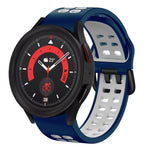 สายซิลิโคนระบายอากาศสองสีขนาด 20 มม. สำหรับ Samsung Galaxy Watch 5 40 มม. สำหรับ Samsung Galaxy Watch 5 44 มม.