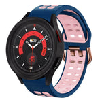 สายซิลิโคนระบายอากาศสองสีขนาด 20 มม. สำหรับ Samsung Galaxy Watch 5 40 มม. สำหรับ Samsung Galaxy Watch 5 44 มม.