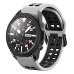 สายซิลิโคนระบายอากาศสองสีขนาด 20 มม. สำหรับ Samsung Galaxy Watch 5 Pro 45 มม. สำหรับ Samsung Galaxy Watch 4 40 มม.
