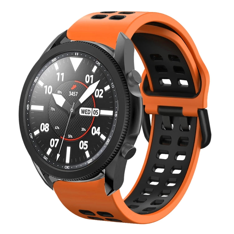 สายซิลิโคนระบายอากาศสองสีขนาด 20 มม. สำหรับ Samsung Galaxy Watch 5 Pro 45 มม. สำหรับ Samsung Galaxy Watch 4 40 มม.