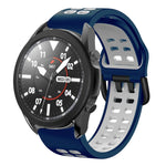 สายซิลิโคนระบายอากาศสองสีขนาด 20 มม. สำหรับ Samsung Galaxy Watch 5 Pro 45 มม. สำหรับ Samsung Galaxy Watch 4 40 มม.