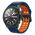 สายซิลิโคนระบายอากาศสองสีขนาด 20 มม. สำหรับ Samsung Galaxy Watch 5 Pro 45 มม. สำหรับ Samsung Galaxy Watch 4 40 มม.