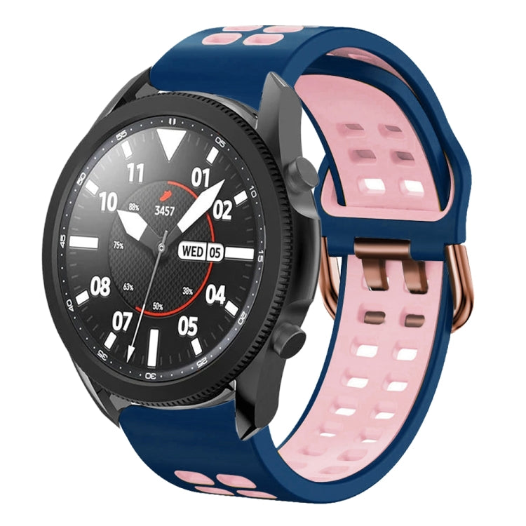 สายซิลิโคนระบายอากาศสองสีขนาด 20 มม. สำหรับ Samsung Galaxy Watch 5 Pro 45 มม. สำหรับ Samsung Galaxy Watch 4 40 มม.