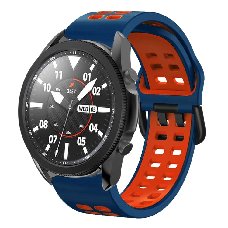 สายซิลิโคนระบายอากาศสองสีขนาด 20 มม. สำหรับ Samsung Galaxy Watch 5 Pro 45 มม. สำหรับ Samsung Galaxy Watch 4 40 มม.