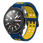 สายซิลิโคนระบายอากาศสองสีขนาด 20 มม. สำหรับ Samsung Galaxy Watch 5 Pro 45 มม. สำหรับ Samsung Galaxy Watch 4 40 มม.