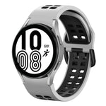 สายซิลิโคนระบายอากาศสองสีขนาด 20 มม. สำหรับ Samsung Galaxy Watch 5 Pro 45 มม. สำหรับ Samsung Galaxy Watch 4 40 มม.