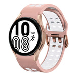 สายซิลิโคนระบายอากาศสองสีขนาด 20 มม. สำหรับ Samsung Galaxy Watch 5 Pro 45 มม. สำหรับ Samsung Galaxy Watch 4 40 มม.