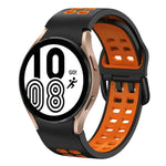 สายซิลิโคนระบายอากาศสองสีขนาด 20 มม. สำหรับ Samsung Galaxy Watch 5 Pro 45 มม. สำหรับ Samsung Galaxy Watch 4 40 มม.